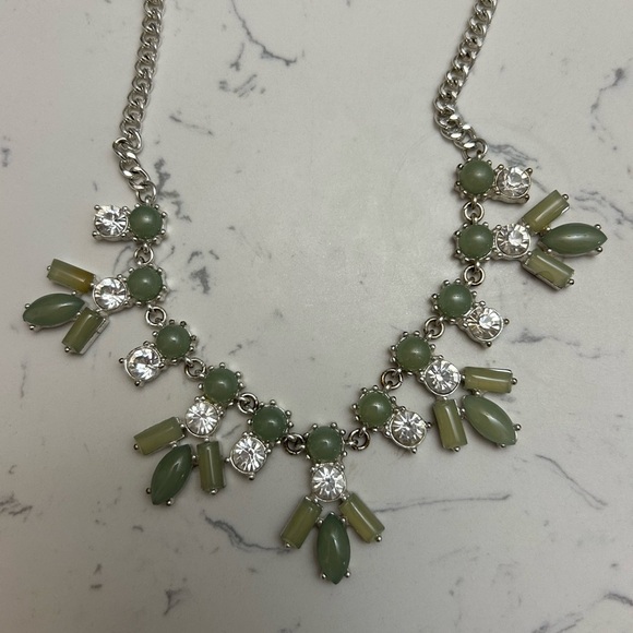 Joe Fresh Statement Necklace in Light Green Stones - Picture 2 of 3